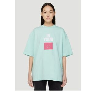 Acne Oversized Mint Green In Your Graphic Tee